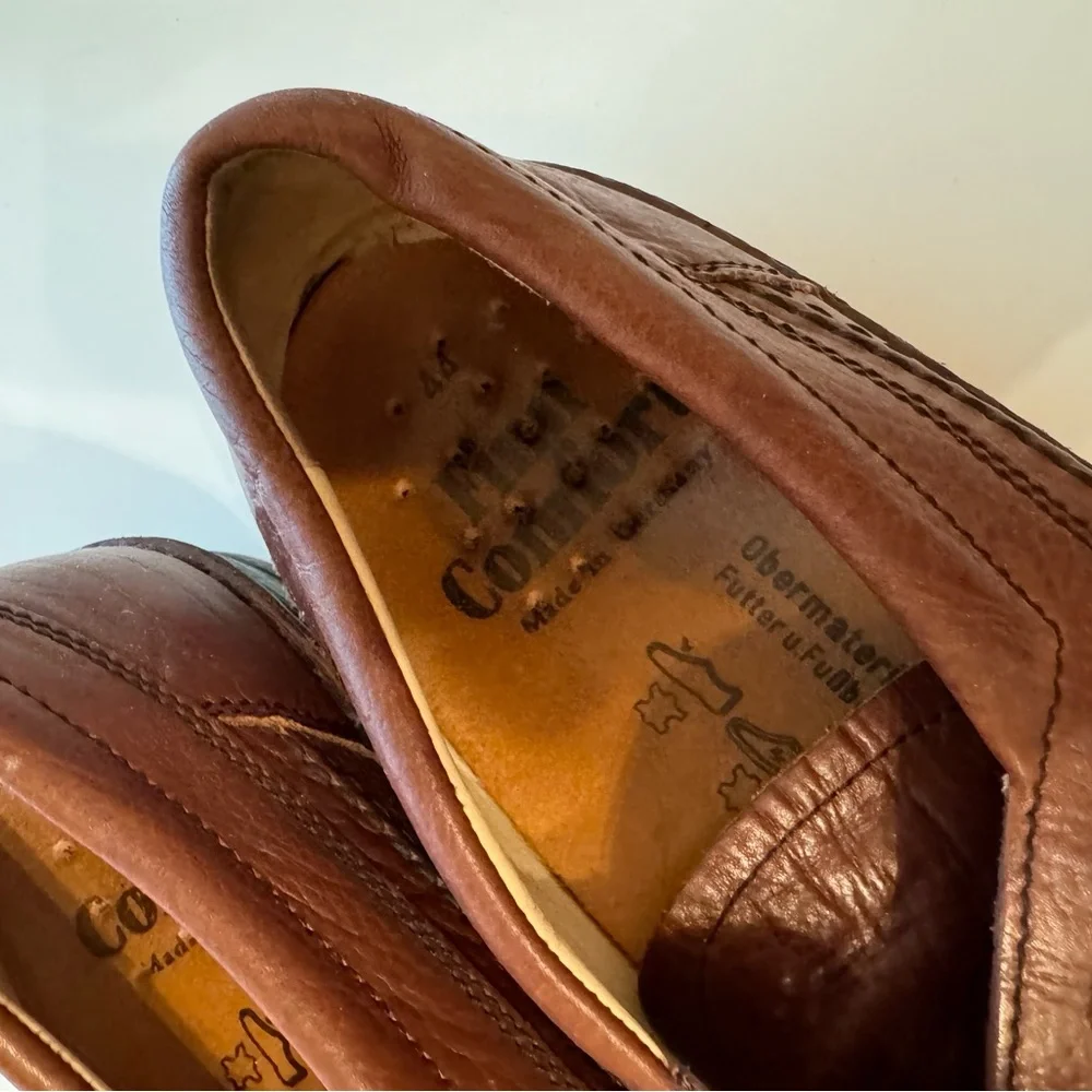 Finn Comfort Leather London Oxfords Brown Shoe Made in Germany Size 44 Men